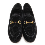 Jordaan Horsebit GG velvet loafer