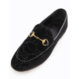 Jordaan Horsebit GG velvet loafer