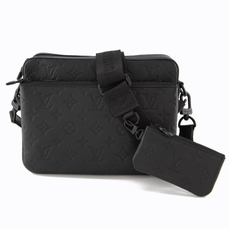 LOUIS VUITTON Trio Messenger Bag Empreinte M46602 schwarz Pre-owned Designer Secondhand Luxurylove