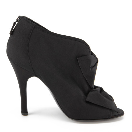 CHANEL Satin Peep Toes mit Schleifen schwarz 40 Pre-owned Secondhand Luxurylove