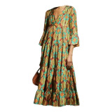LA DOUBLEJ Maxidress Print multicolor L NEU Pre-owned Designer Secondhand Luxurylove