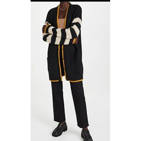 LA DOUBLEJ Bowling Cardigan stripes alpaca wool - Pre-loved Designer Second Hand | LUXURYLOVE