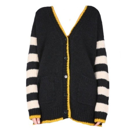 LA DOUBLE J Cardigan Streifen Alpaka M Pre-owned Designer Secondhand Luxurylove