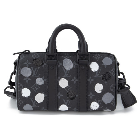 LOUIS VUITTON Yayoi Kusama Keepall 25 Bandoulière limited Edition schwarz Pre-owned Designer Secondhand Luxurylove