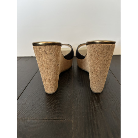 JIMMY CHOO Sandalette Keilabsatz 39 Pre-owned Designer Secondhand Luxurylove