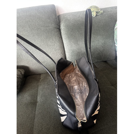 KAREN MILLEN Schultertasche Zebra Print NEU Pre-owned Designer Secondhand Luxurylove