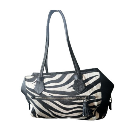 KAREN MILLEN Schultertasche Zebra Print NEU Pre-owned Designer Secondhand Luxurylove