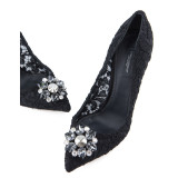 Rainbow Crystal Lace Pumps with Strass