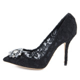 Rainbow Crystal Lace Pumps with Strass