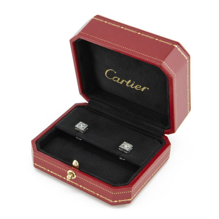 CARTIER Ohrstecker Platin & Diamanten Pre-owned Designer Secondhand Luxurylove