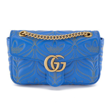 GUCCI X ADIDAS Adidas GG Marmont Bag small blau NEU Pre-owned Designer Secondhand Luxurylove
