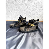 GIUSEPPE ZANOTTI Gold Snakeskin Zipper Hightop Sneaker Pre-owned Designer Secondhand Luxurylove