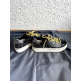 NOCLAIM Sneaker 37 Gold Black Patent Leather Pre-owned Designer Secondhand Luxurylove.