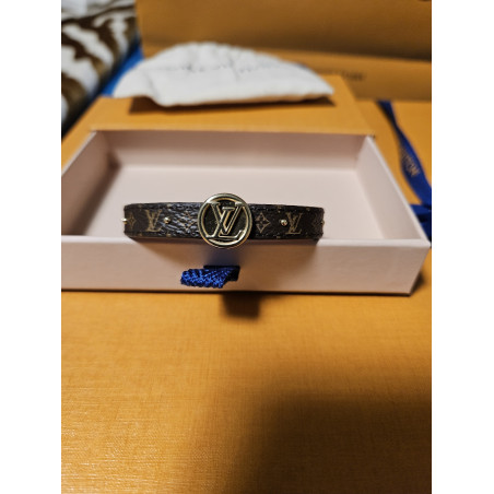 LOUIS VUITTON brown gold Monogram bangle Pre-owned Designer Secondhand Luxurylove