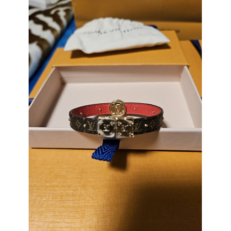 LOUIS VUITTON brown gold Monogram bangle Pre-owned Designer Secondhand Luxurylove