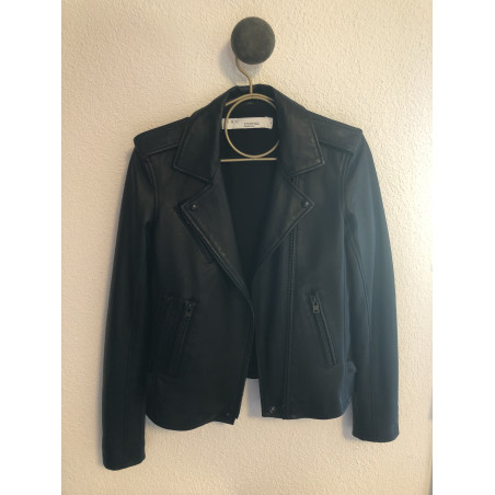 IRO NEWHAN Lederjacke schwarz XS NEU Pre-owned Designer Secondhand Luxurylove