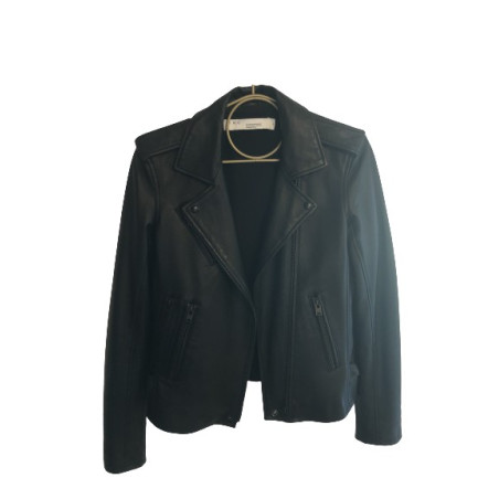 IRO NEWHAN Lederjacke schwarz XS NEU Pre-owned Designer Secondhand Luxurylove