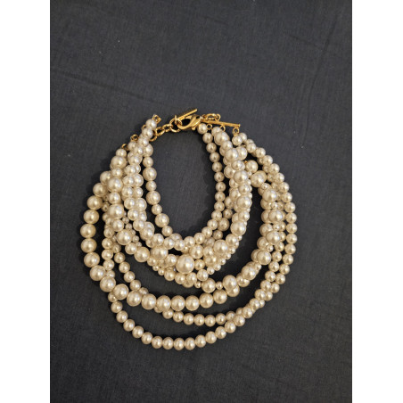MOSCHINO Beaded anklet with gold - Pre-loved Designer Second Hand | LUXURYLOVE