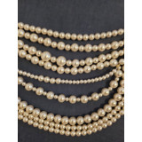 Beaded anklet with gold