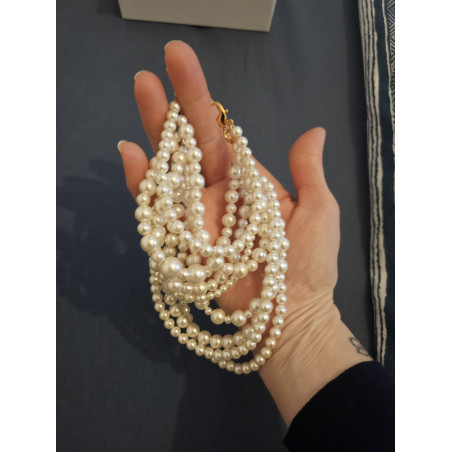 MOSCHINO Beaded anklet with gold - Pre-loved Designer Second Hand | LUXURYLOVE