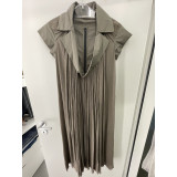 BOTTEGA VENETA Kleid plissiert mit Kragen 38IT Pre-owned Designer Secondhand Luxurylove