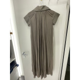 BOTTEGA VENETA Kleid plissiert mit Kragen 38IT Pre-owned Designer Secondhand Luxurylove
