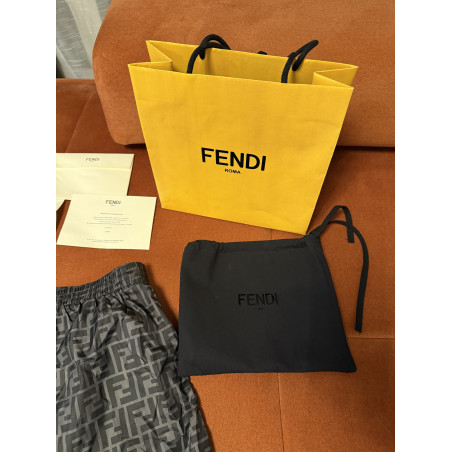 FENDI Sea Shorts grey black Monogram 50 Pre-owned Designer Secondhand Luxurylove 