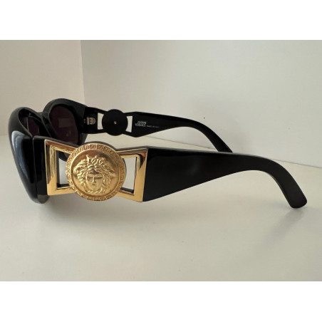 VERSACE Medusa Sonnenbrille schwarz gold  Pre-owned Designer Secondhand Luxurylove