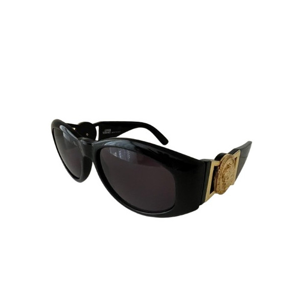 VERSACE Medusa Sonnenbrille schwarz gold  Pre-owned Designer Secondhand Luxurylove
