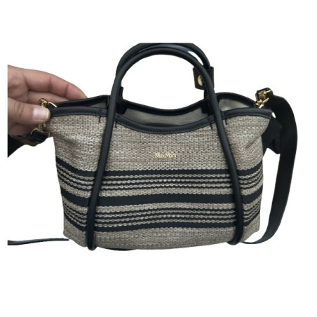 MAX MARA Medium Marine Tasche gestreift Pre-owned Designer Secondhand Luxurylove