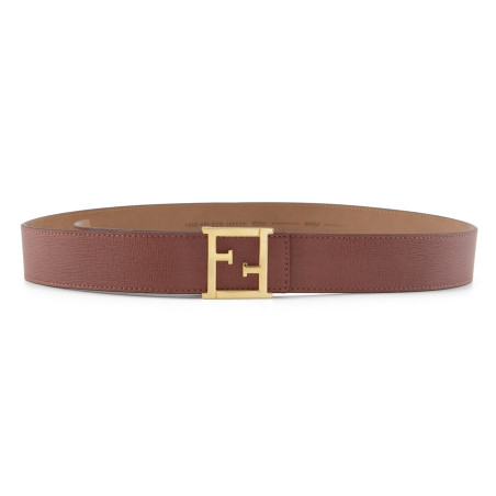 FENDI Logo belt terracotta gold 90 NEU Pre-owned Designer Secondhand Luxurylove