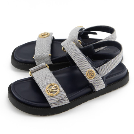 LOUIS VUITTON LV Sunset Comfort Sandalen navy 40 Pre-owned Designer Secondhand Luxurylove