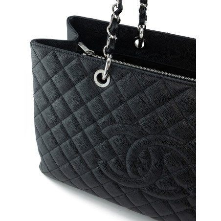CHANEL GST Shopper Bag XL Caviar Leder schwarz Pre-owned Designer Secondhand Luxurylove