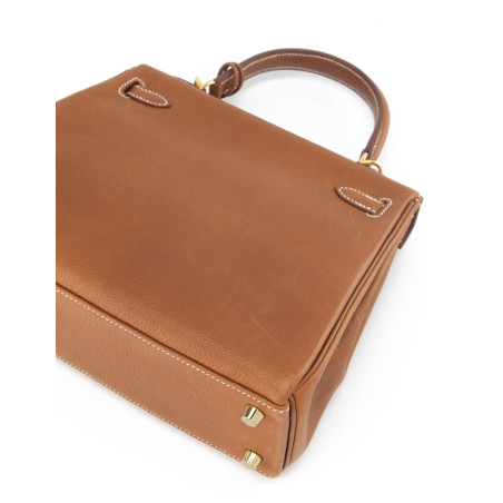 HERMÈS Kelly II Retourne 25 Barenia Faubourg Fauve 2024 Pre-owned Designer Secondhand Luxurylove