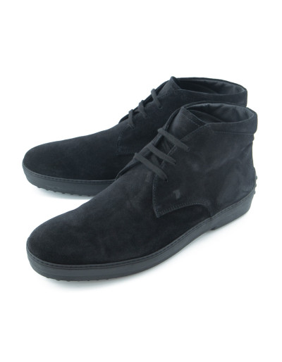 TOD`S Short Boots Suede schwarz 47 Pre-owned Designer Secondhand Luxurylove
