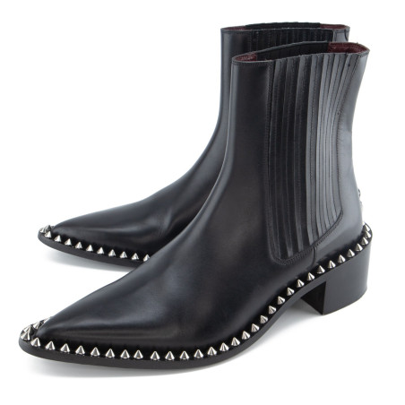 DOLCE & GABBANA Achille studded ankle boots - Pre-loved Designer Second Hand | LUXURYLOVE