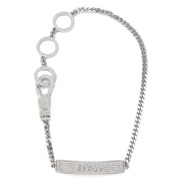 DIOR Gourmette Choker Strass Halskette John Galliano Hardcore 2003 Designer Secondhand Luxurylove