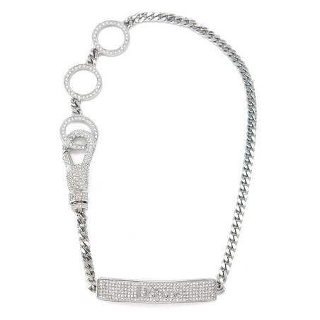 DIOR Gourmette Choker Strass Halskette John Galliano Hardcore 2003 Designer Secondhand Luxurylove