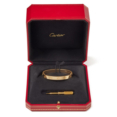CARTIER Love Armband klassisch Gelbgold 16 full set Pre-owned Designer Secondhand Luxurylove