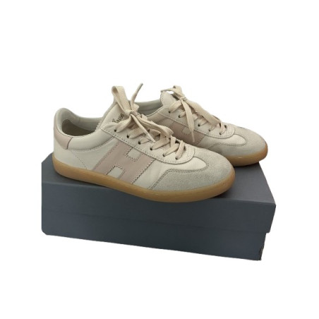 HOGAN Sneakers Leder weiss grau 38 Pre-owned Designer Secondhand Luxurylove.