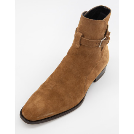 SAINT LAURENT Wyatt 30 Jodhpur Ankle Boots - Pre-loved Designer Second Hand | LUXURYLOVE