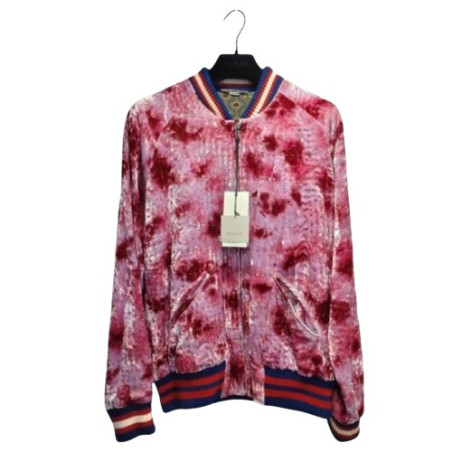 GUCCI Bomber Jacke Samt pink Drachen 50 Pre-owned Designer Secondhand Luxurylove