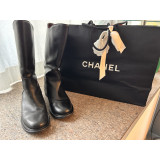 High leather boots 40 black leather boots