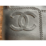 CHANEL hohe Lederstiefel 40 schwarz Pre-owned Designer Secondhand Luxurylove
