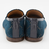 GUCCI Jordaan Horsebit Samt Loafer blau Herren 43 NEU Pre-owned Designer Secondhand Luxurylove