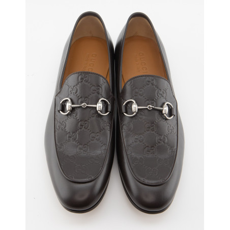 GUCCI Jordaan Horsebit Guccissima Leder braun 44 NEU Pre-owned Designer Secondhand Luxurylove