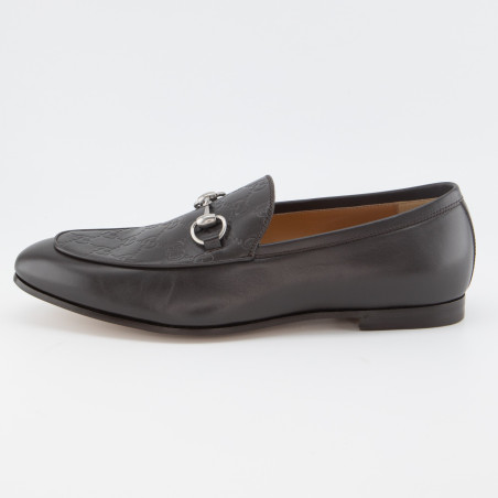 GUCCI Jordaan Horsebit Guccissima Leder braun 44 NEU Pre-owned Designer Secondhand Luxurylove