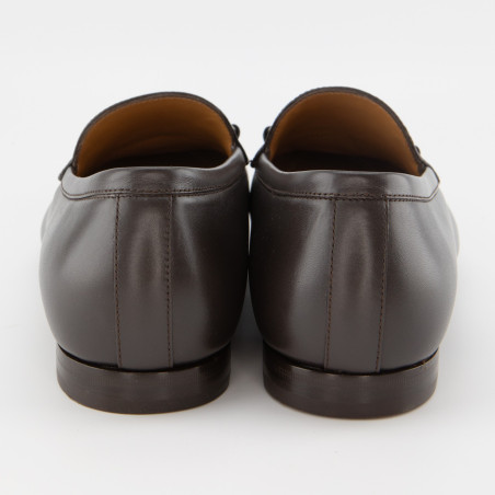 GUCCI Jordaan Horsebit Guccissima Leder braun 44 NEU Pre-owned Designer Secondhand Luxurylove