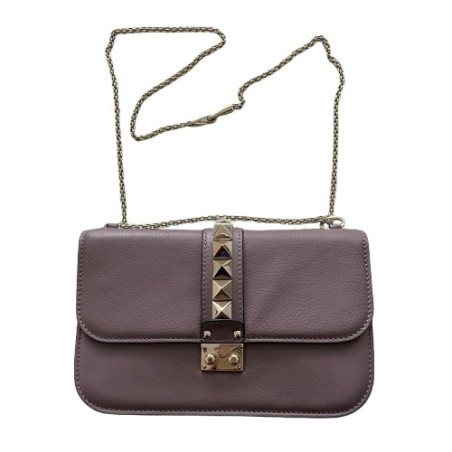 VALENTINO GARAVANI Rockstud Bag Mauve Pre-owned Designer Secondhand Luxurylove