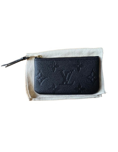 LOUIS VUITTON Key Pouch Leder schwarz Pre-owned Designer Secondhand.